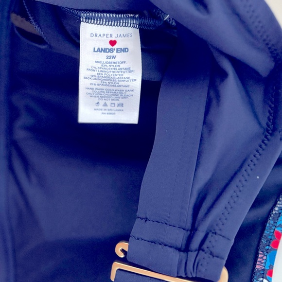 NWT Lands End X Draper James Two Piece Set Square Neck Bralette Swimsuit sz 22W - Picture 12 of 12